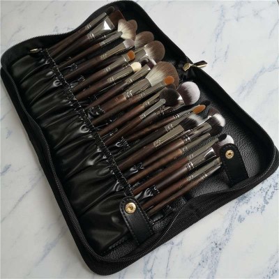 2020 Professional Private Label PU Foldable makeup brush set organizer make up brushes holder  Beauty Brush Bag