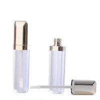 Custom Liquid Glitter Lipgloss shiny silver  lipstick/lipgloss tube with brush packaging for ladies